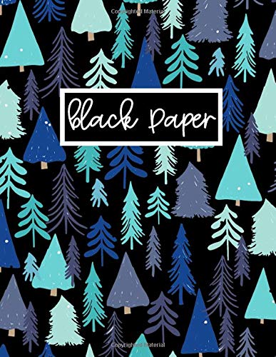 Black Paper Notebook - College Ruled - 8.5x11: Christmas Notebook | BLACK Notebook Paper For Use With Gel Pens | Reverse Color Journal With Black Pages | Christmas Planning Journal