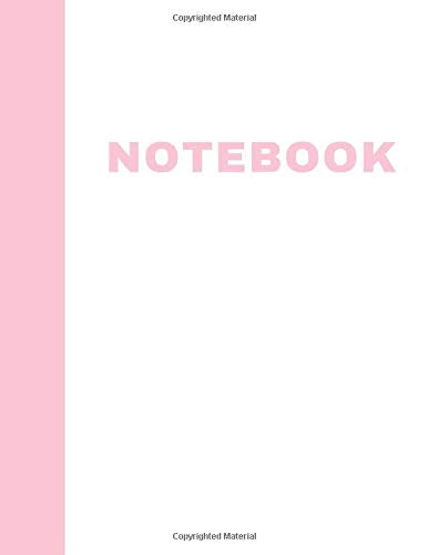 Notebook : Unlined Notebook - Large  (8.5 x 11 inches) - 110 Pages - Pink and White Cover . Pink Notebook ( Notebook En Rose ) .