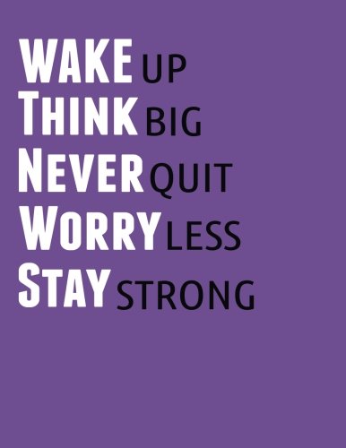 Wake UP Think Big Never Quit Worry Less Stay Strong: A Inspiration Book Journal - Lined and Blank Journal to write in (8.5 x 11 Large), Best Gift Idea (Inspirational Journal Notebook) (Volume 5)