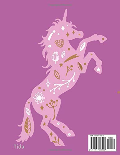 Notebook: Unlined/Unruled/Plain Notebook - Pink Unicorn, Large (8.5 x 11 inches) - 100 Pages-Cream Color Paper, For Writing, Sketching, Taking Notes, Doodling