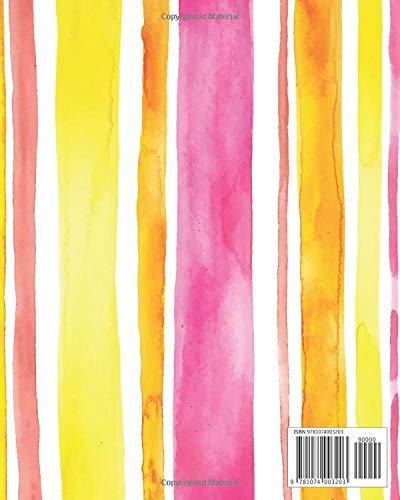 You Matter - A Guided Daily Self-Care Journal: 8x10 Notebook Journal with Guided Question, 120 Pages – Pink and Orange Watercolor Stripes with Inspirational Self-Esteem Quote