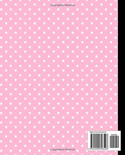 Composition Notebook: Pretty Wide Ruled Paper Notebook Journal | Wide Blank Lined Workbook for Teens Kids Students Girls for Home School College for Writing Notes | Cute Pink & White Stars Pattern