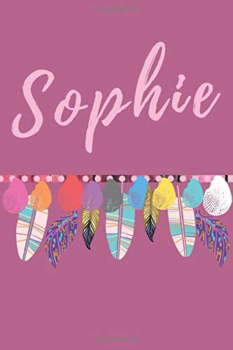 Sophie: Unique (Violet, Blue, Pink Colors) Cute Personalized Writing Journal/Notebook/Diary/Track for Women, Girls,  Beatiful Gift For Her. Pretty ... Notebook 110 Blank Lined Pages, 6 x 9)