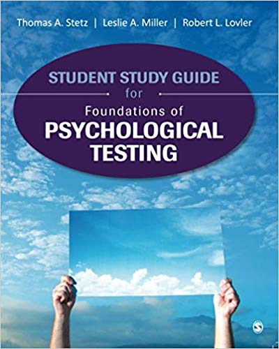 Student Study Guide for Foundations of Psychological Testing (NULL)