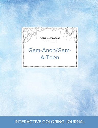 Adult Coloring Journal: Gam-Anon/Gam-A-Teen (Turtle Illustrations, Clear Skies)