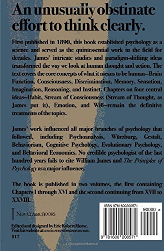 The Principles of Psychology, Vol. I