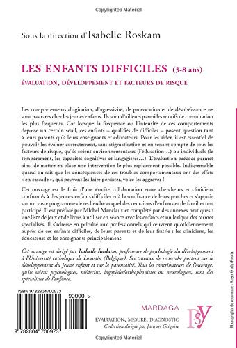 Les enfants difficiles (3-8 ans): Évaluation, développement et facteurs de risque (PSY-EMD) (French Edition)