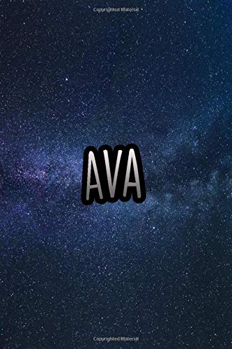Ava: Personalised Name Lined Notebook / Diary / Note / Journal