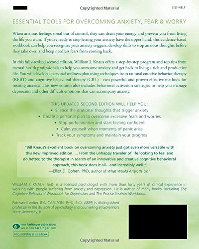 The Cognitive Behavioral Workbook for Anxiety: A Step-By-Step Program
