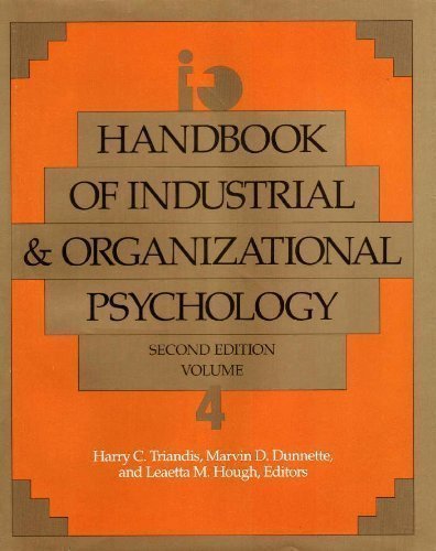 Handbook of Industrial and Organizational Psychology, Vol. 4, 2nd Edition