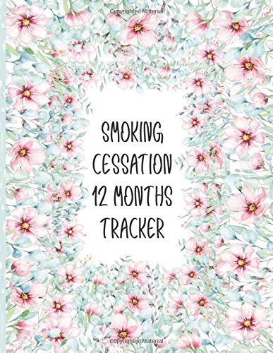Smoking Cessation 12 Months Tracker: Floral Cover Coloring Journal,Challenge Your Brain with Sudoku, Color And Doodle Away the Stress
