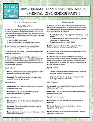 DSM-5 Diagnostic and Statistical Manual (Mental Disorders) Part 3 (Speedy Study Guides)
