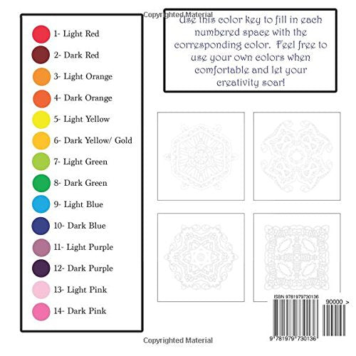 Color By Numbers Coloring Book For Adults Ghost Mandalas: Large Print Simple and Easy Adult Color By Numbers Blank Outline Mandalas For Relaxation and ... Color By Number Coloring Books) (Volume 18)