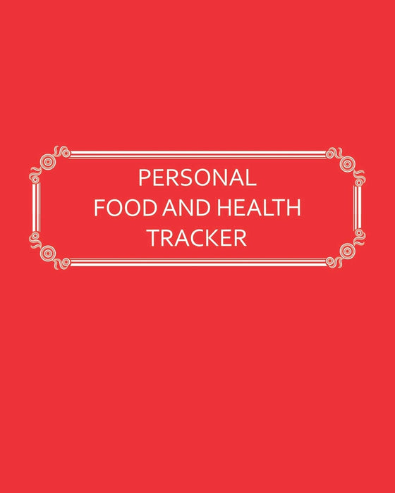 Personal Food and Health Tracker: Six-Week Food and Symptoms Diary (Red, 8x10)