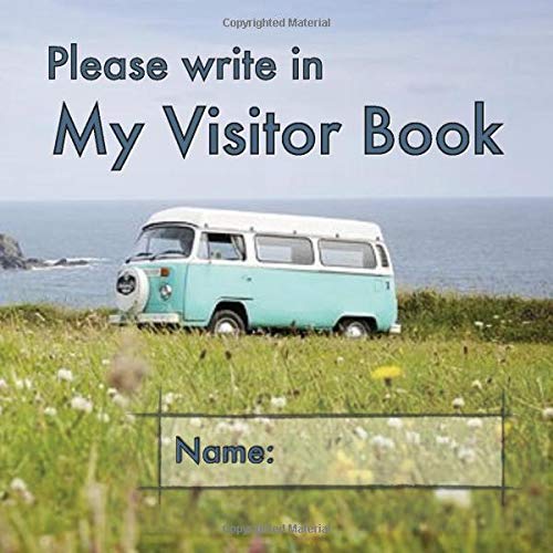 Please write in My Visitor Book: Coastal cover | Square | Guest record and memory-jogging log for seniors in nursing homes, eldercare situations, or for anyone who struggles to remember visit details!