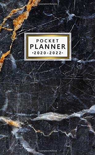 2020-2022 Pocket Planner: Tundra Blue Marble 3 Year Motivational Monthly Organizer with Phone Book, Password Log & Notes | Trendy Marbled Inspirational Business Calendar & Schedule Agenda.