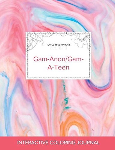 Adult Coloring Journal: Gam-Anon/Gam-A-Teen (Turtle Illustrations, Bubblegum)