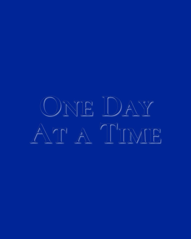 One Day at a Time: All blue book guided 12-step recovery notebook by New Nomads to balance sponsor and step work with daily life. (ODAAT Journal)