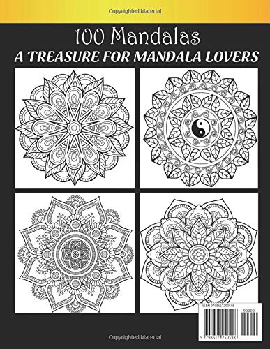 100 Mandalas Coloring Book For Adults: An Adult Coloring Book with Fun, Easy, and Stress Relieving Mandala Designs for Adults Relaxation | 100 Unique ... with Great Variety of Mixed Mandala Designs