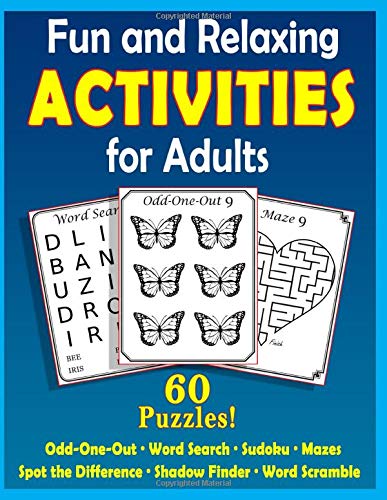 Fun and Relaxing Activities for Adults: Puzzles for People with Dementia [Large-Print] (Best Gifts for People with Dementia)