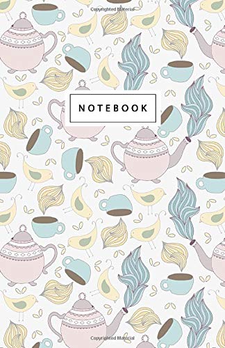 Notebook: Teapots & Teacups Pattern - Beautiful Design: 5.5" x 8.5" lined pages. Great for note-taking/Composition/Writing/Planning/Diary/Gift