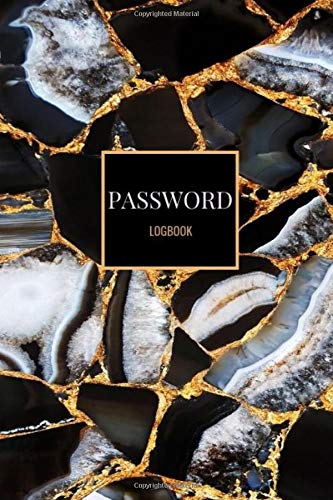 Password Logbook: Gold Black Marble Email Password Organizer with Alphabetical Tabs, Password Keeper Book, Passcode Diary, Password Storage Book (Passwords Logbooks)