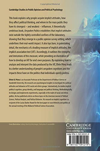 Unspoken Politics: Implicit Attitudes and Political Thinking (Cambridge Studies in Public Opinion and Political Psychology)