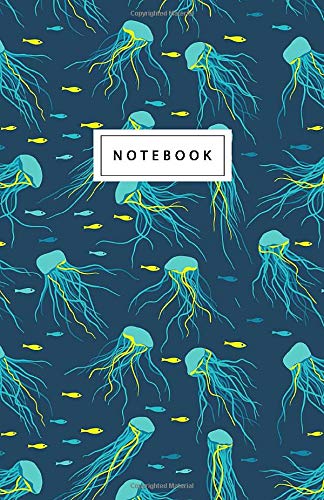 Notebook: Jellyfish Pattern - Beautiful Design: 5.5" x 8.5" lined pages. Great for note-taking/Composition/Writing/Planning/Diary/Gift