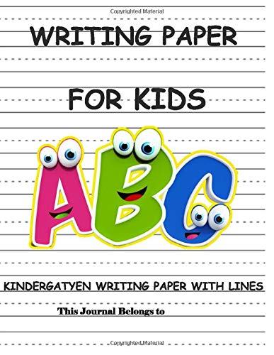 Kindergarten writing paper with lines for ABC kids: ABC KIDS /Writing Paper for kids with Dotted Lined | 110 pages 8.5x11 Handwriting Paper - Dotted ... Paper for Kids - Notebook for K-3 Students