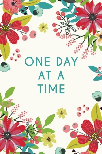 One Day At A Time (6x9 Journal): Red Blue Floral,Lightly Lined, 120 Pages, Perfect for Notes, Journaling, Mother’s Day and Christmas Gifts
