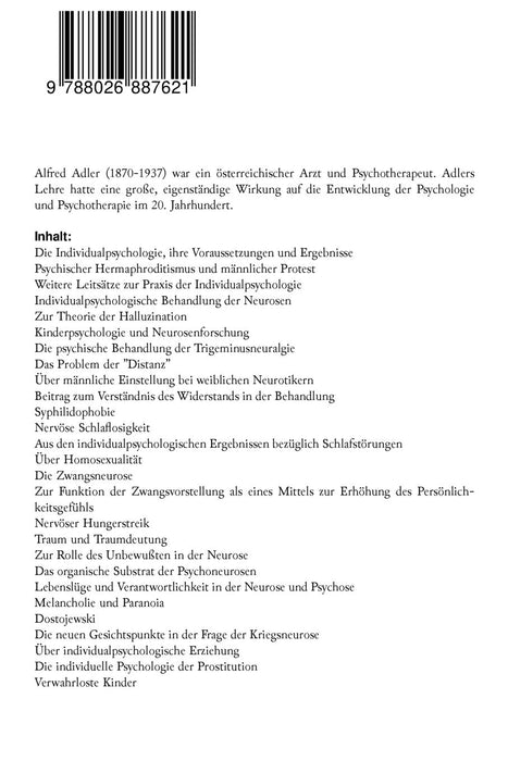 Praxis und Theorie der Individualpsychologie: Zur Einführung in die Psychotherapie für Ärzte, Psychologen und Lehrer (German Edition)