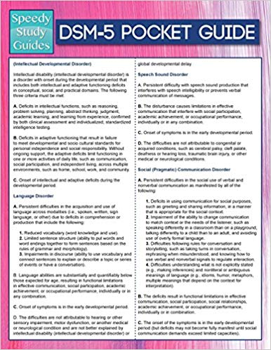 DSM-5 Pocket Guide (Speedy Study Guides)
