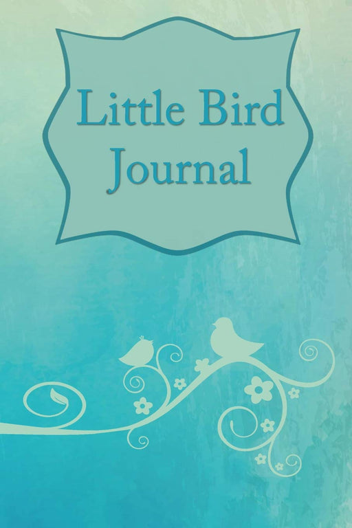 Little Bird Journal: 114 Notebook Lined and Blank Page Softcover Journal, College Ruled   Composition Notebook (6x9, 114 pages), Blue/Teal (Mirage)
