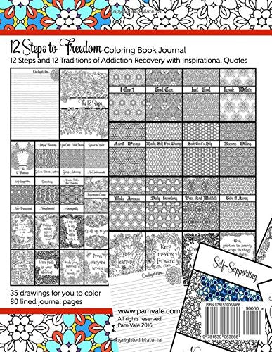 12 Steps to Freedom Coloring Book Journal