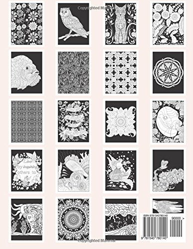 My First Black Background Adult Coloring Book: Animals, Patterns, Florals, Quotes & Paisleys (Beautiful Adult Coloring Books) (Volume 50)