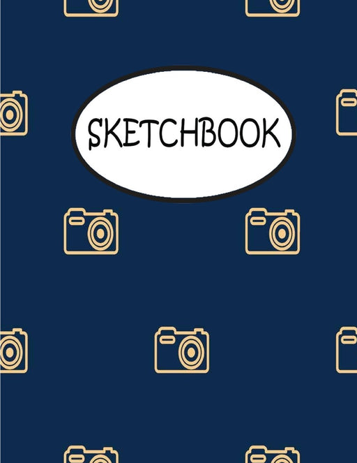 Sketchbook: Camera Pattern : 110 Pages of 8.5" x 11" Blank Paper for Drawing, sketchbook for adult, sketchbook for teen