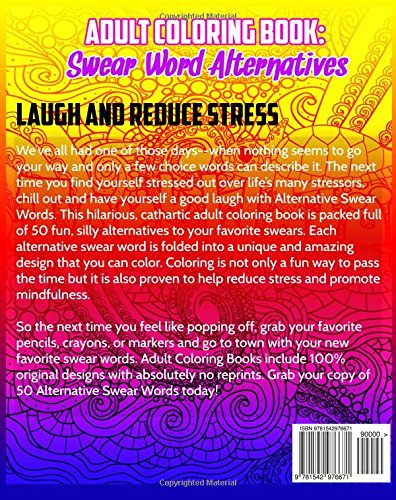 Adult Coloring Book: Adult Cuss Word Alternatives: 50 Original Swear Word Designs (Adult Coloring Books) (Volume 2)