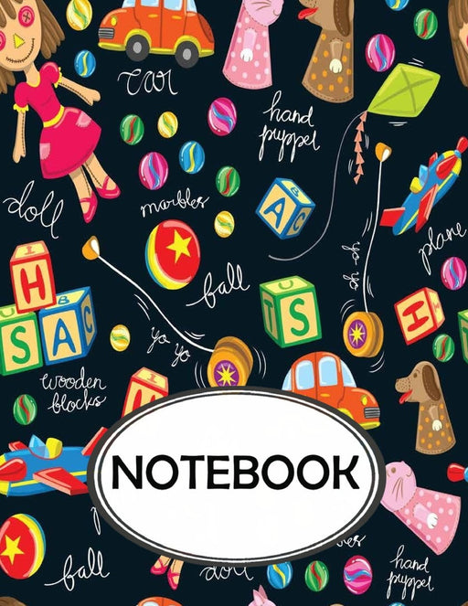 Notebook: Dot-Grid,Graph,Lined,Blank Paper : doll yoyo ball : notebook journal, notebook marble, notebook paper, diary, 8.5" x 11" , 110 pages