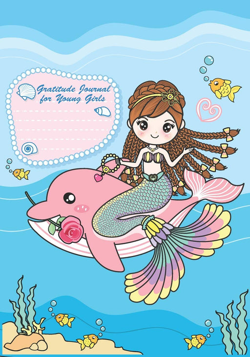 Gratitude Journal for Young Girls: Kids Daily Writing Prompts for Grateful and Blank Page to Drawing, Sketching, Doodle. Mermaid Theme