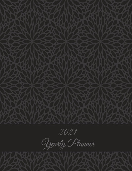 2021 Yearly Planner: Black Mandala, Yearly Calendar Book 2021, Weekly/Monthly/Yearly Calendar Journal, Large 8.5" x 11" 365 Daily journal Planner, 12 ... Agenda Planner, Calendar Schedule Organizer