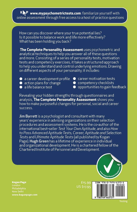 The Complete Personality Assessment: Psychometric Tests to Reveal Your True Potential (Careers & Testing)