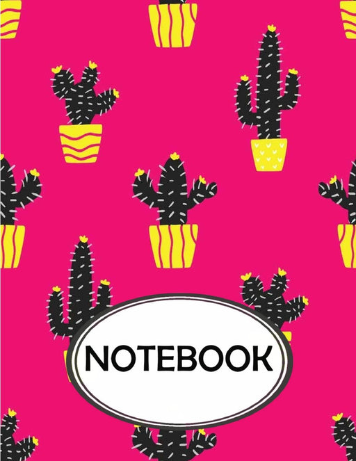 Notebook: Dot-Grid,Graph,Lined,Blank Paper : Cactus Pink Pattern : notebook journal, notebook marble, notebook paper, diary, 8.5" x 11" , 110 pages