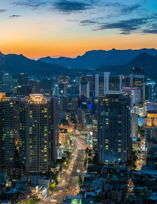 Notebook: Myeongdong Seoul South Korea tower Korean Asia Asian city cities lights big southern