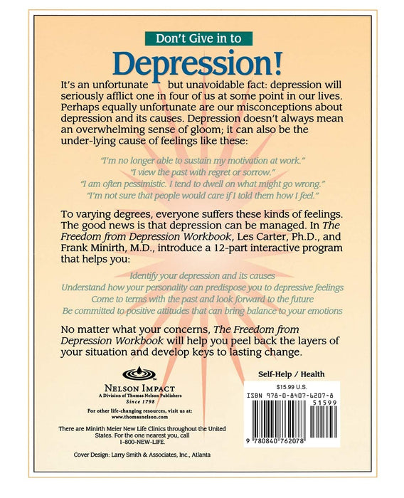 Freedom From Depression Workbook, The (Minirth Meier New Life Clinic Series)