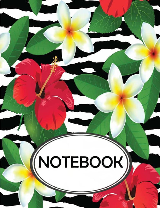 Notebook: Dot-Grid,Graph,Lined,Blank Paper : Colorful Flower Art V.8 : notebook journal, notebook marble, notebook paper, diary, 8.5" x 11" , 110 pages