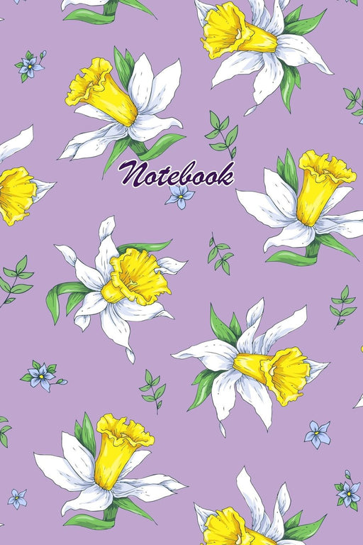 Notebook: Floral Daffodil Flowers Notebook for Women Girls Journal College Ruled Lined (6 x 9) Small Composition Book for Writing Diary Softback Cover Gift for Mom Grandmother