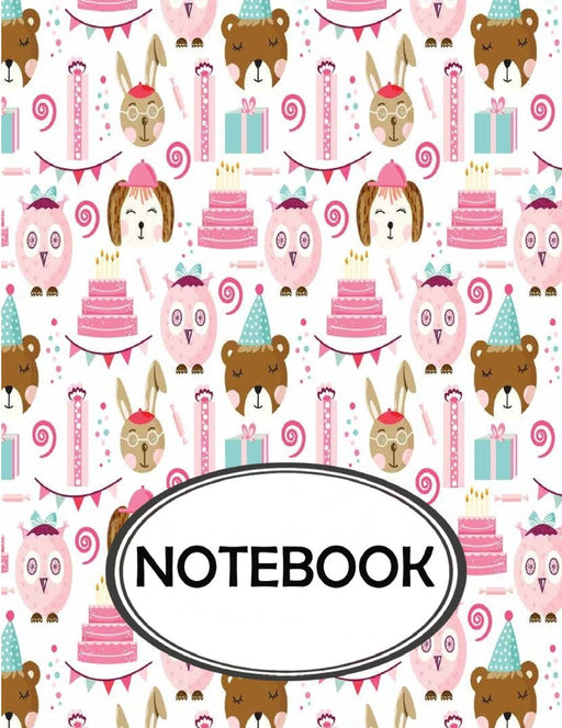 Notebook: Dot-Grid,Graph,Lined,Blank Paper : Cute Owl Dog Bear : notebook journal, notebook marble, notebook paper, diary, 8.5" x 11" , 110 pages