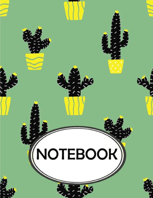 Notebook: Dot-Grid,Graph,Lined,Blank Paper : Cactus Green Pattern : notebook journal, notebook marble, notebook paper, diary, 8.5" x 11" , 110 pages