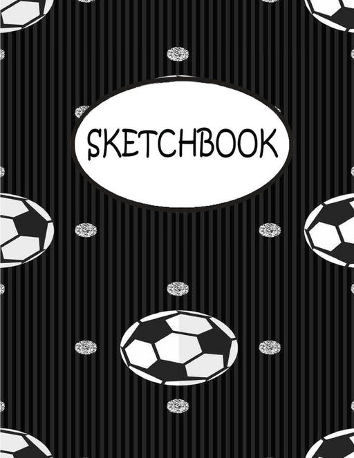 Sketchbook: Black White Football : 110 Pages of 8.5" x 11" Blank Paper for Drawing, sketchbook for adult, sketchbook for teen
