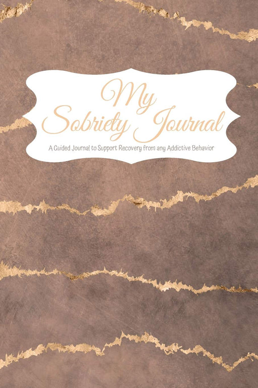 My Sobriety Journal: A Guided Journal to Support Recovery from any Addictive Behavior Aubergine background with gold jagged lines (Responsible Recovery Elegant Gold)
